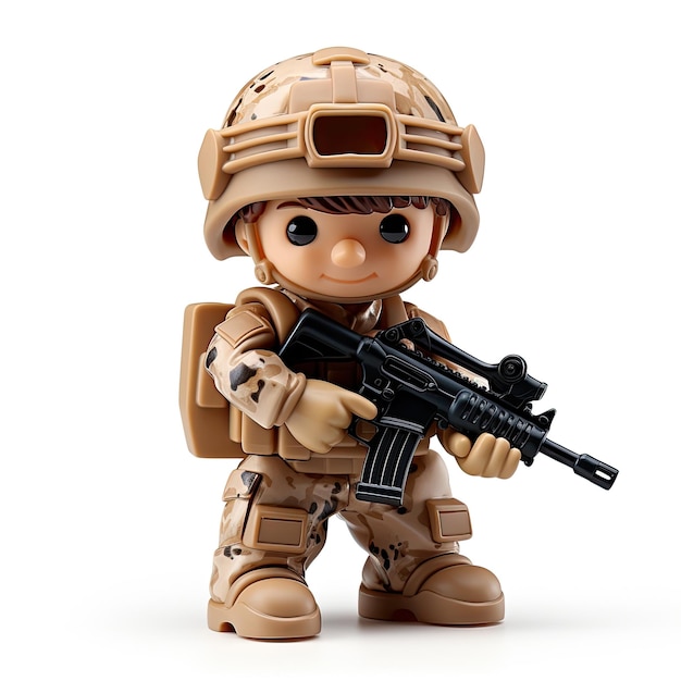 illustration small soldier toys micro wartime drama