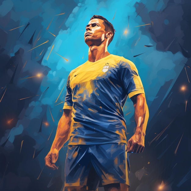 Photo illustration of soccer player cristiano ronaldo