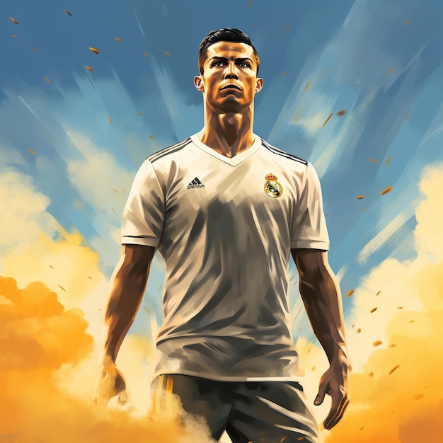 Photo illustration of soccer player cristiano ronaldo