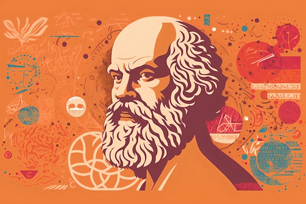 Photo an illustration of socrates the ancient greek philosopher