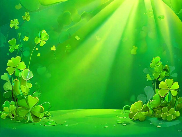 illustration of a soft green st patricks background image