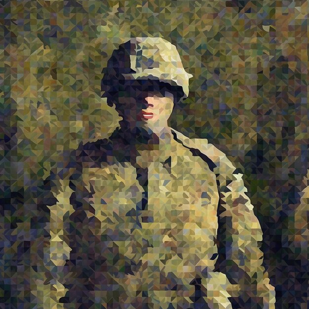 Photo illustration of soldier