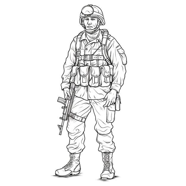 Photo illustration of soldier