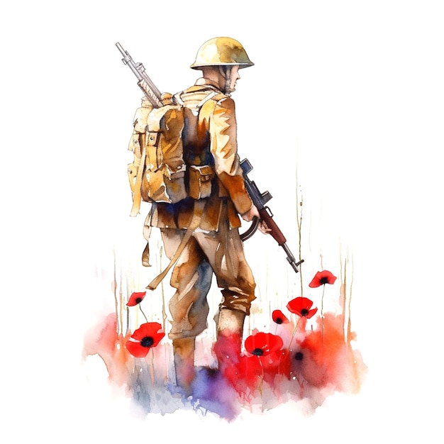 Photo illustration of soldier