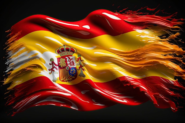 illustration the spanish flaggenerative ai