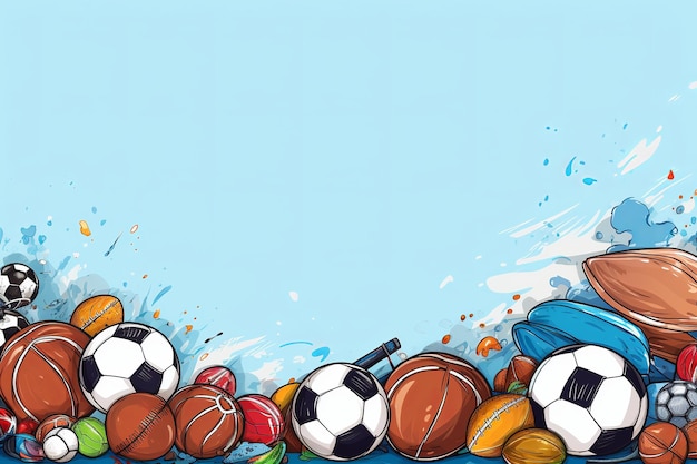 Photo illustration of sports background vector international sports day generative ai