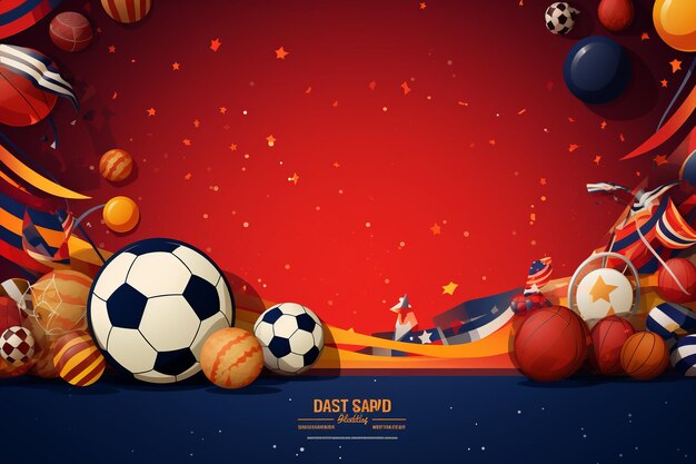 Photo illustration of sports background vector international sports day generative ai