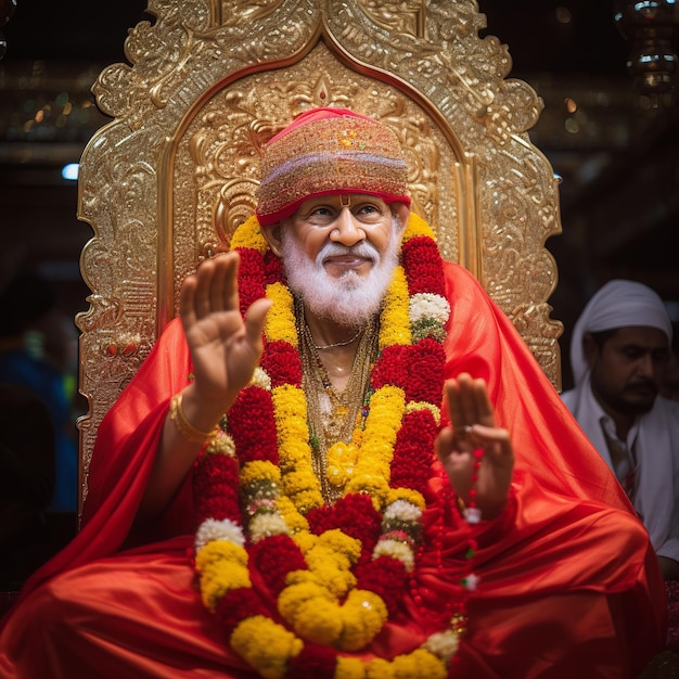 illustration of Sri Shirdi Sai Baba Murty Darshan