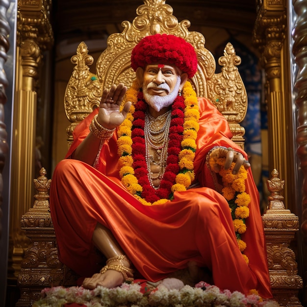 illustration of Sri Shirdi Sai Baba Murty Darshan