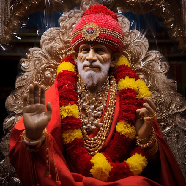 illustration of Sri Shirdi Sai Baba Murty Darshan