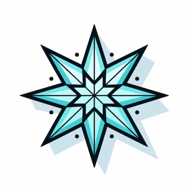 Foto un'illustrazione di una stella con uno sfondo blu
