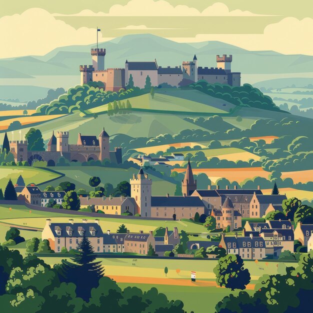 Photo illustration of stirling scotland