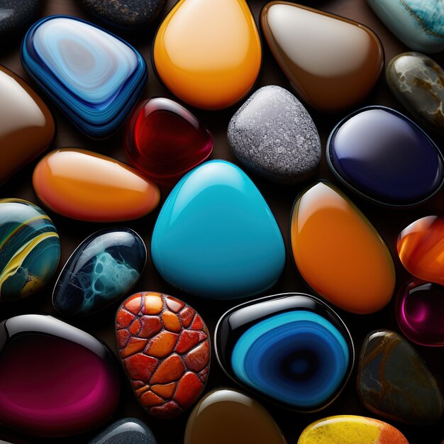 Illustration of stone pebble background AI Generated