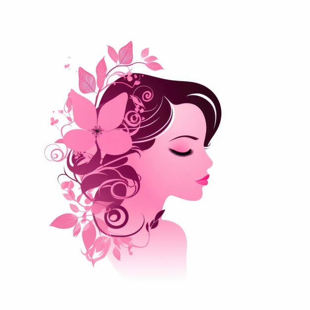 illustration style of Womens Day woman flowers or floral design