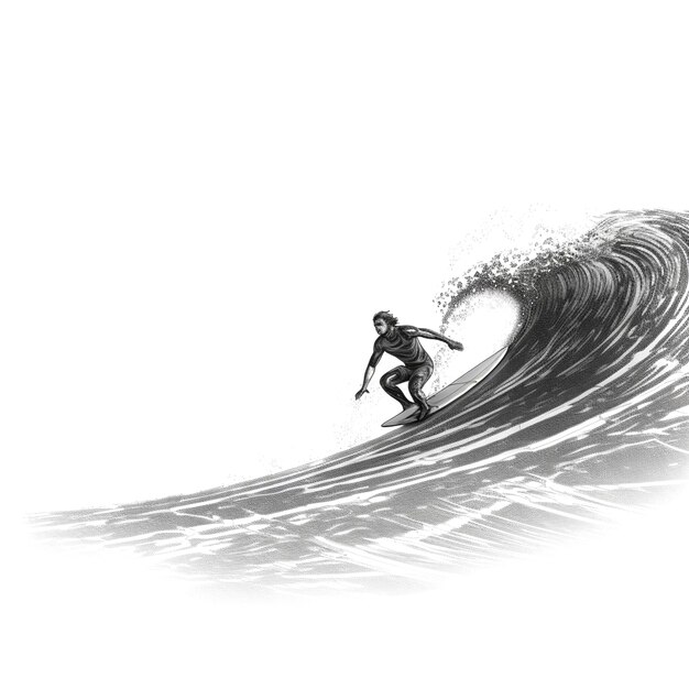 Photo illustration of surfer