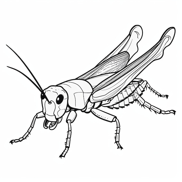 illustration of Svg of a cricket monochrome black in the style