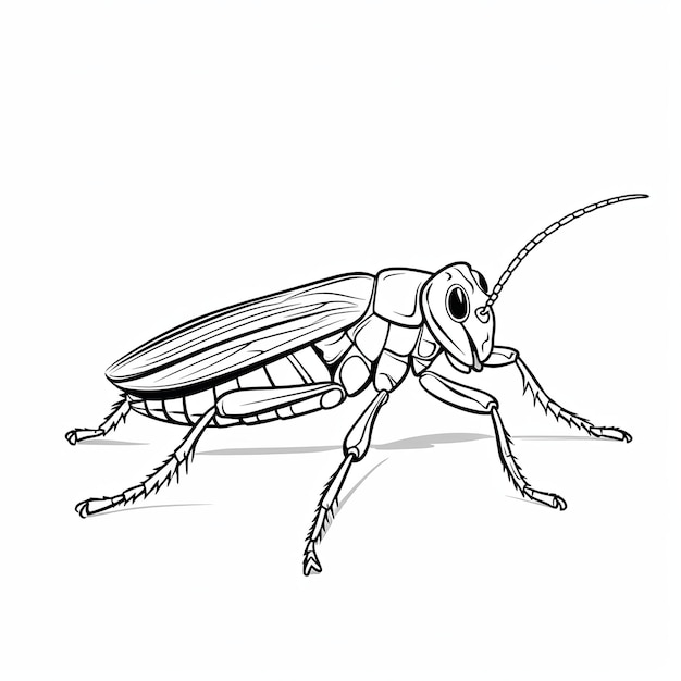 illustration of Svg of a cricket monochrome black in the style