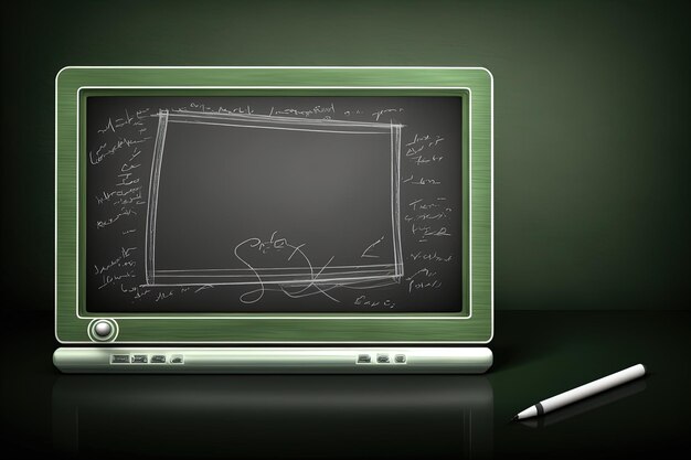 Illustration of tablet in the form of a blackboard for writing creativity concept Generative AI