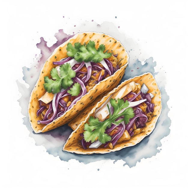 The illustration of tacos