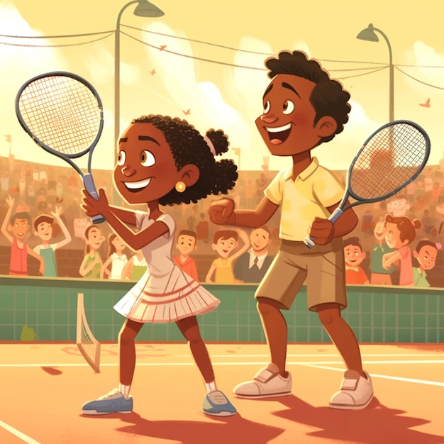 illustration of tennis