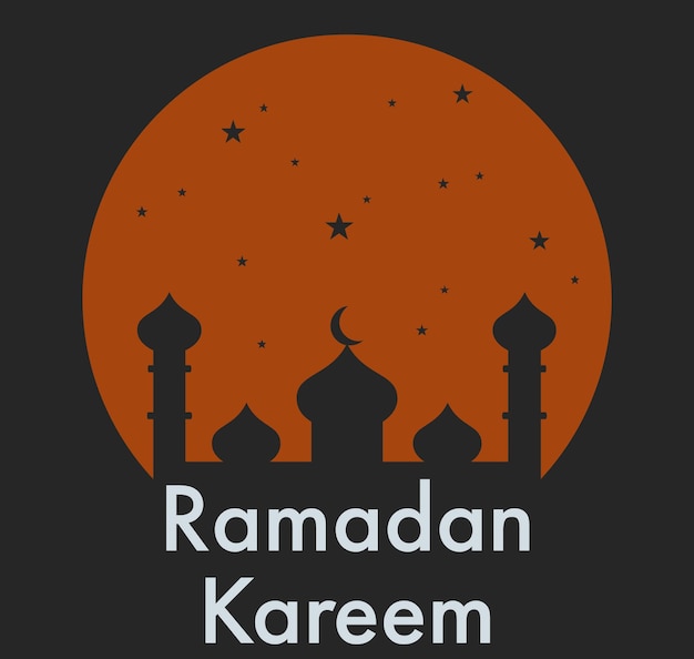 Illustration text Ramadan KareemTypography lettering designprinting for t shirtbannerpostermug etc