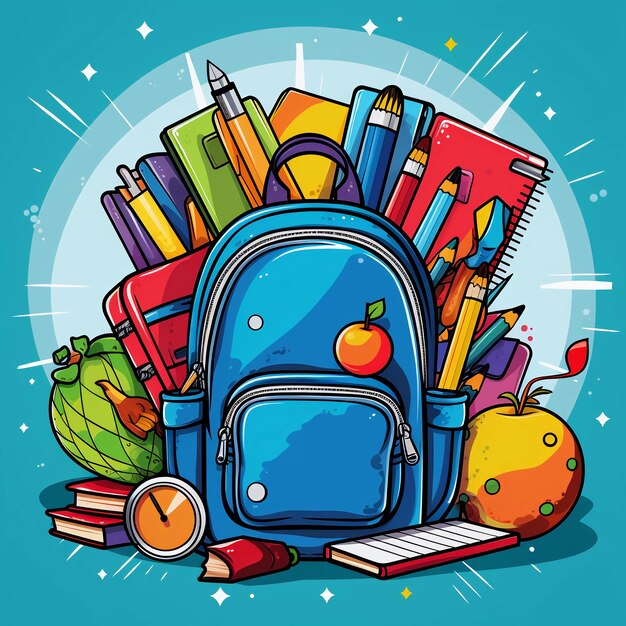 a illustration of the theme back to school