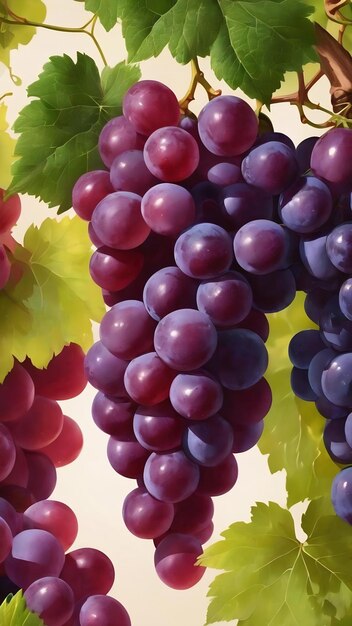 Illustration on theme big colored seamless grape