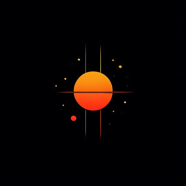 Photo illustration on theme of coloured sun in dark sky with sun