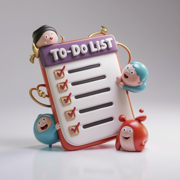 illustration of a todo list with completed tasks