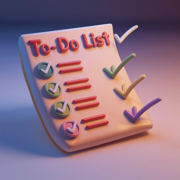 illustration of a todo list with completed tasks