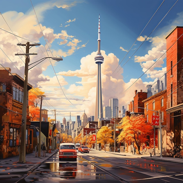 illustration of toronto landscape