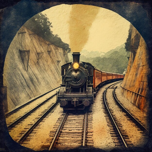 Photo illustration of train