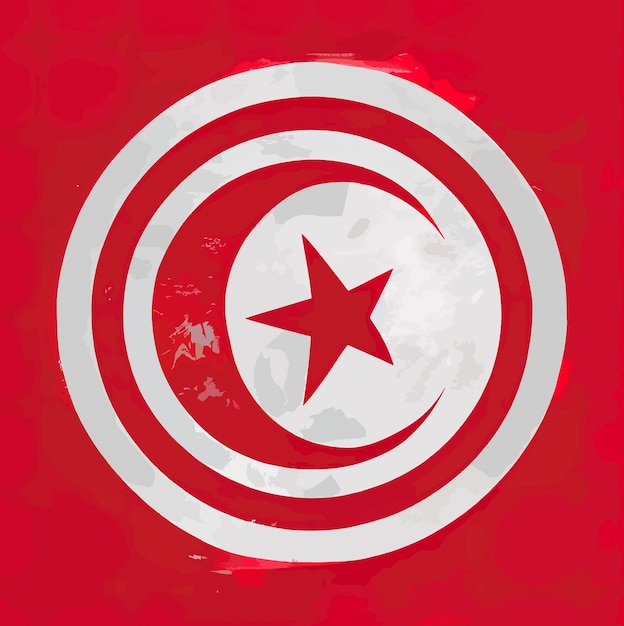 Illustration of the Tunisia flag