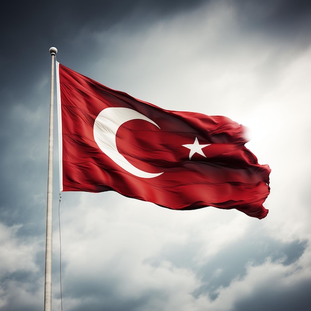 Photo an illustration of turkish flag