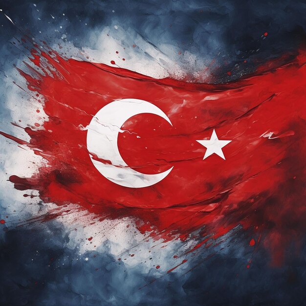 Photo an illustration of turkish flag