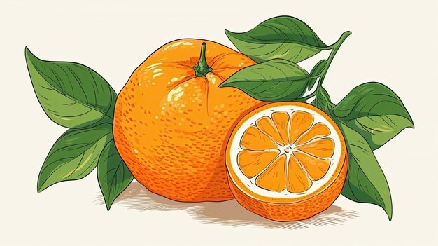 Photo an illustration of two oranges with the words 