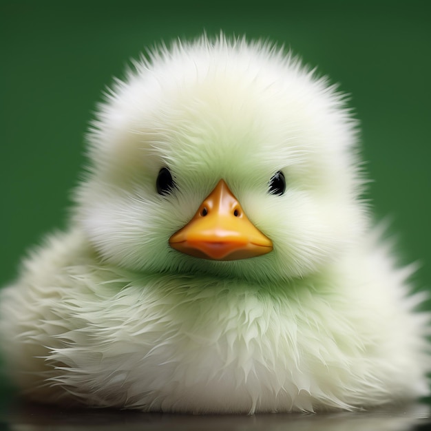 illustration of ultra realistic 4k very cute duck white green