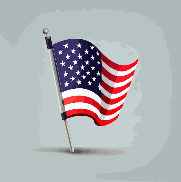 アメリカ合衆国の国旗のイラスト