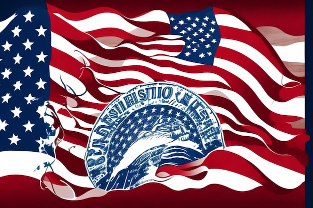 Illustration of usa flag