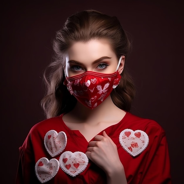 иллюстрация Дня святого Валентина во время пандемии коронавируса
