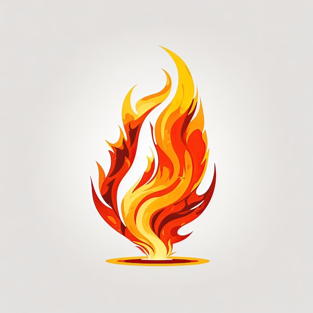 illustration vector Fire Colorful Orange