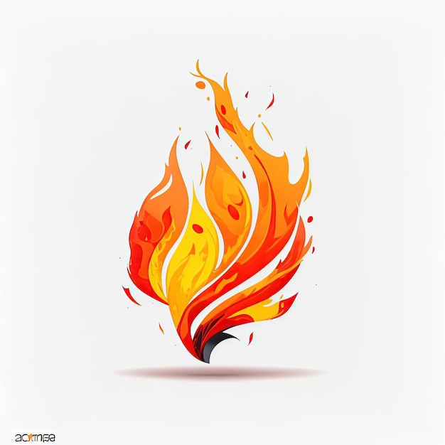 illustration vector Fire Colorful Orange