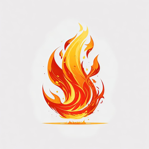 illustration vector Fire Colorful Orange