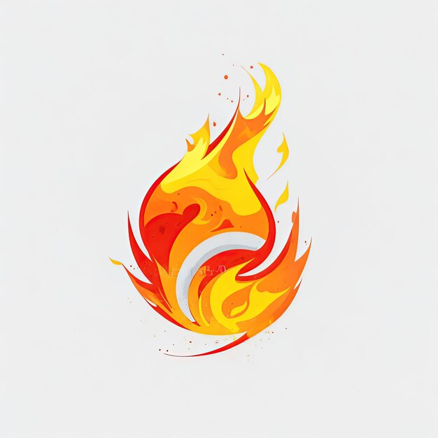 illustration vector Fire Colorful Orange