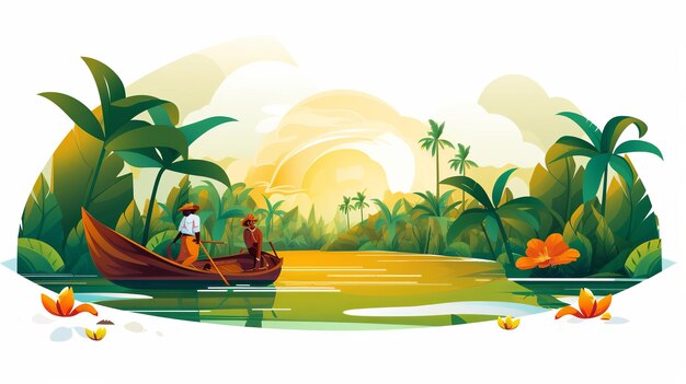 Illustration of vector illustration of onam kerala onam greeting