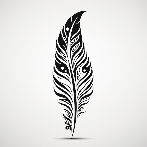 illustration of vector illustration of tribal feathers logo in the