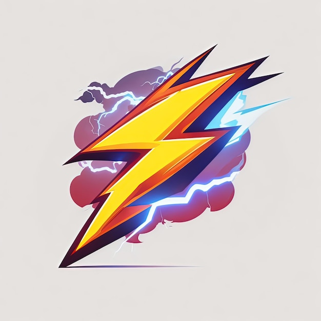 Photo illustration vector lightning and thunder