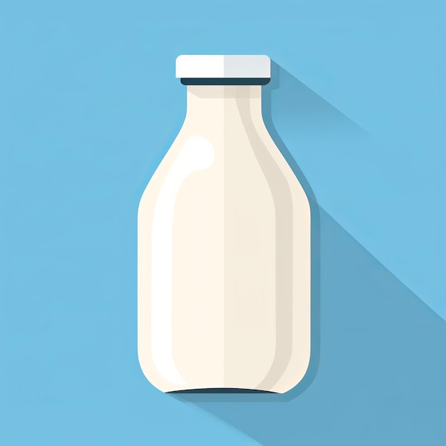 Illustration of vector milk icon flat illustration of milk isolated generative ai