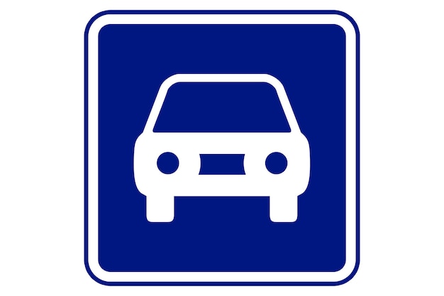 Photo illustration of vehicular zone on blue background.