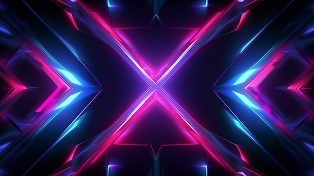 Illustration of a vibrant and abstract background featuring colorful lines and shapes